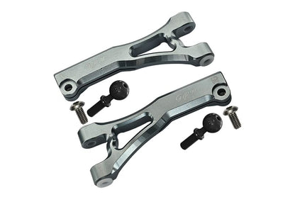 GPM For Arrma LIMITLESS/INFRACTION/TYPHON Upgrade Parts Aluminum Front Upper Arms - 2Pc Set Gray Silver