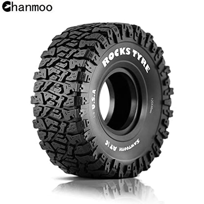 1.9 RC Crawler Tires With Foam Insert Rubber Mud Tyres 120mm For 1/10 RC Crawler Car Axial SCX10 90046 AXI 03007 TRX4 Tamiya CC01 Redcat Gen8 RC4WD 1.9 inch Beadlock Wheel Rims 4PCS