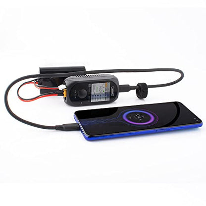 ToolkitRC M4 Pocket 80W 5A Mini Smart Compact Charger Built-in USB-C XT30 XT60 Output Quick Charger for 1-4S Lipo LiHv Life Battery