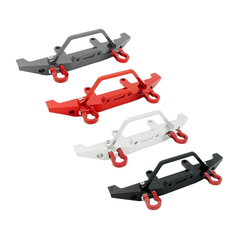 Metal Front Bumper for WPL C14 C24 C24-1 1/16 RC Car 4X4 Truck & Crawler Upgrade Parts Accessories(Silver) - color: Silver
