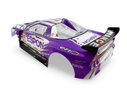 1/10 Scale RC Drift Racing Touring On Road Car Painted Body Shell, Spoiler Included, Pre-Cut, 258mm Wheelbase (Honda NSX-GT Style) - color: Honda Nsx-gt Style