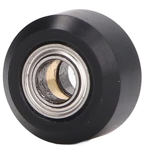 3D Printer POM Pulley Wheel Set Rubber Bearing Wheel Eccentric Spacer Round Column for 3D Printer(Black Pulley)