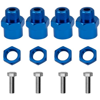 Aluminum Alloy 12mm to 17mm Wheel Hex Drive Hub Adapter Conversion 15mm Offset Extension for 1/10 Off-Road RC Car Monster Truck (Blue) - color: Blue