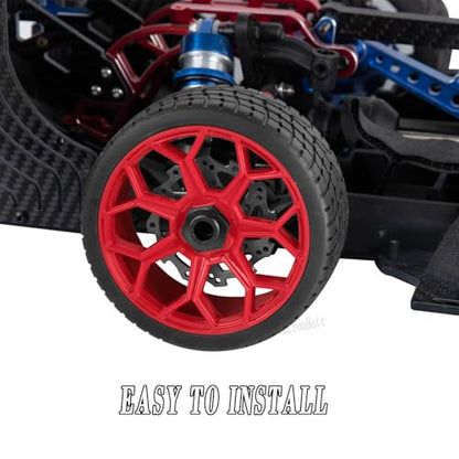 RC Wheels Tires for 1/8 Typhon 6S BLX,1/7 Infraction 6S BLX,Limitless,RC Highway Tires Wheels Soft Tires Truck Tire Highway Tires,Red - color: Red - (Rc Wheels Tires)