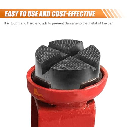 Rubber Cross Slotted Jack Adapter, Disk Frame Rail Protector, Anti Slip Pinch Weld Side Support Block, Car Lift Jack Puck Pad, Universal Vehicle Repair Tool (4PCS) - size: 4PCS