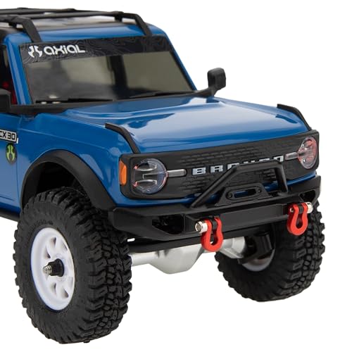 MEUS RACING Front Rear Bumper - CNC Aluminum Bumper for Axial SCX30 C10 Bronco 1/30 RC Crawler Upgrades (For Bronco) - color: For Bronco