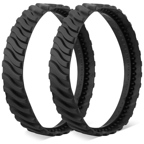 2 Pack R0526100 Pool Cleaner Tire Tracks, Replacement for Zodiac MX6 MX8 Elite & MX6/MX8 Pool Cleaners, Heavy Duty Non-Slip Rubber Wheel Belts