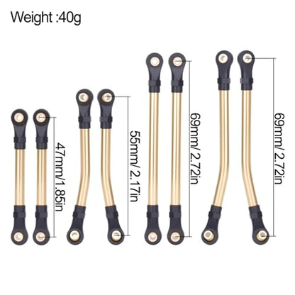 8pcs Brass High Clearance Links Set for TRX4M Bronco Defender 1/18 RC Crawler Upgrade Parts