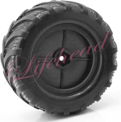 Lifehead 1/16 RC Monster Truck Snow Sand Tires for 1/12 1/14 1/16 RC Off Road Monster Truck TRAXXAS E-REVO SUMMIT Tamiya Losi HBX 16889 S1601/12mm Hex/OD 100mm - color: Black