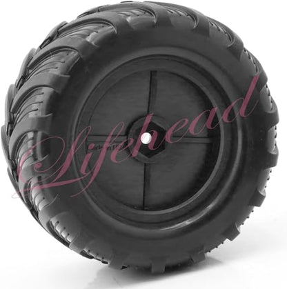 Lifehead 1/16 RC Monster Truck Snow Sand Tires for 1/12 1/14 1/16 RC Off Road Monster Truck TRAXXAS E-REVO SUMMIT Tamiya Losi HBX 16889 S1601/12mm Hex/OD 100mm - color: Black