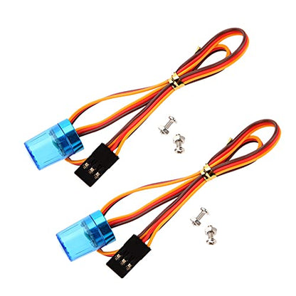 LED Strobing Rotating Flashing Light 9x15mm Lamp for RC Model Police Firefighting Ambulance Car Truck Lighting (2 Pack, Blue) - color: 2 Blue, 9x15mm
