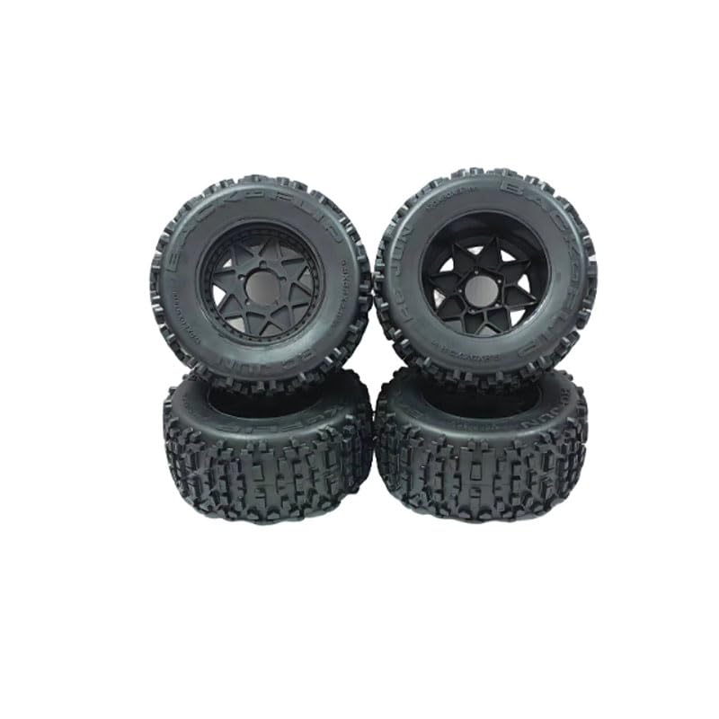 RC Remote Control Car Sledge ARRMA Truck Outcast 1/8 Bigfoot Tires Tamiya4 WD 6.8 * 3.1 * 3.8in Black(4PCS) 12MM 14MM 17MM Couplers Backflip Violent Tire - color: Black, size: 1/8