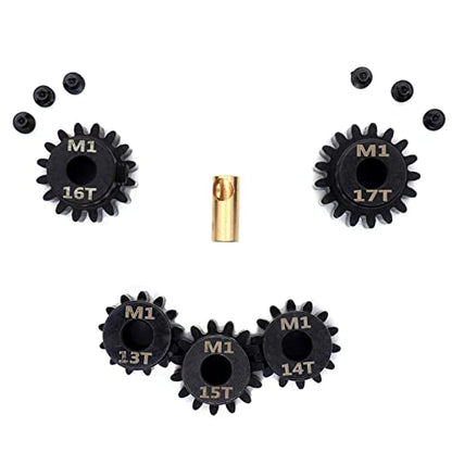 Mod 1 Pinion Gear 5mm 13T 14T 15T 16T 17T Mod1 M1 Pinion Gear 5mm Shaft - size: 13T 14T 15T 16T 17T