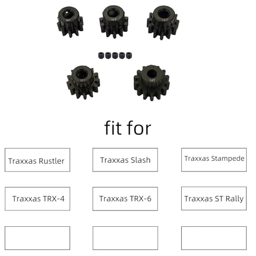 32P 3mm Rc Pinion Gear Set 10T 11T 12T 13T 14T for 1/10 Traxxas Rustler Slash Stampede 4X4 VXL Ultimate TRX-4 TRX-6 ST Rally Upgrades Parts