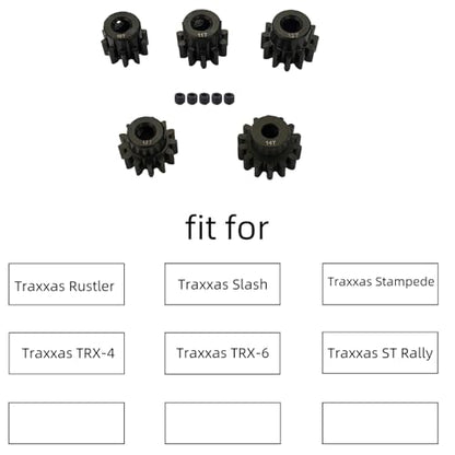 32P 3mm Rc Pinion Gear Set 10T 11T 12T 13T 14T for 1/10 Traxxas Rustler Slash Stampede 4X4 VXL Ultimate TRX-4 TRX-6 ST Rally Upgrades Parts