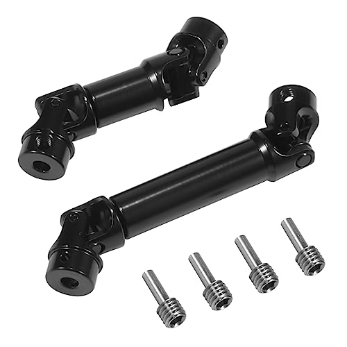 TRX4M Drive Shaft Steel Front Rear Center Shaft for TRX4-M Defender Bronco 1/18 RC Crawler Upgrade Parts 2PCS (Black)