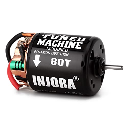 INJORA 540 Brushed Motor 35T Waterproof Motor for 1/10 RC Cralwer（80T） - size: 80T