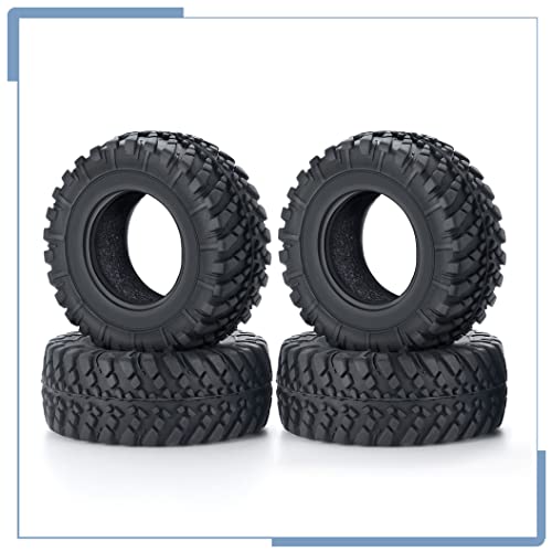 4PCS Rubber Micro RC Tires 38mm for Kyosho Mini Z 4x4 Tires 1/18 Scale 1/24 Scale - size: 38mm