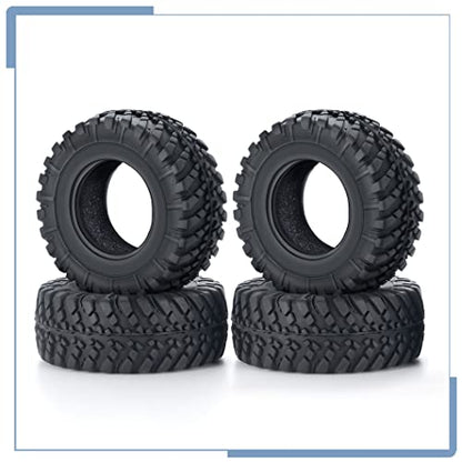 4PCS Rubber Micro RC Tires 38mm for Kyosho Mini Z 4x4 Tires 1/18 Scale 1/24 Scale - size: 38mm