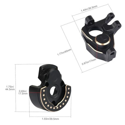 HobbyPark Brass Front Portal Cover & Steering Knuckle for 1/10 RC Crawler Vanquish VP VS4-10 Phoenix F10 Portal Axle LCG VRD Carbon Kit Lower COG Upgrade Parts