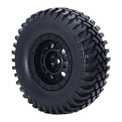 REhobby 4PCS 1/10 Scale OD 100MM 1.9inch Wheel Tires 12mm Hex Plastic Hub for 1:10 Tamiya CC01 D90 D110 SCX10 Rock Crawler Car