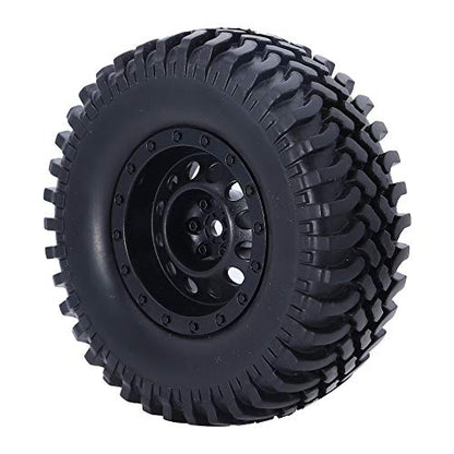 REhobby 4PCS 1/10 Scale OD 100MM 1.9inch Wheel Tires 12mm Hex Plastic Hub for 1:10 Tamiya CC01 D90 D110 SCX10 Rock Crawler Car