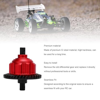 RC Car Differential Gear, Upgrade Rear Diff Gears Kit Seamless Replacement for 1/10 MAXX Slash (Red) - color: Red