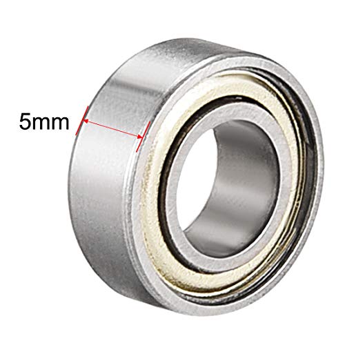 uxcell 687ZZ Ball Bearing 7mm x 14mm x 5mm Double Shielded 687-2Z Deep Groove Bearings, Carbon Steel (Pack of 20) - size: 7mmx14mmx5mm