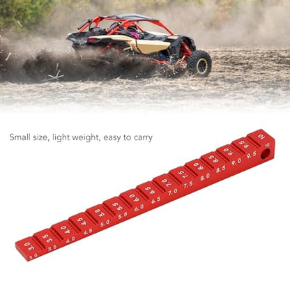 RC Ride Height Gauge 1/10, RC Camber Gauge Aluminum Alloy RC Ride Height and Camber Gauge Kit for 1/10 RC Drift Car, 0.1 to 0.4in Adjustment Range (Red) - color: Red