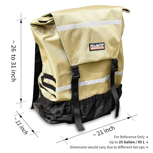 ALL-TOP Spare Tire Trash Bag, Heavy Duty Truck Tailgate Trash Bag, Cargo Storage Bag for Jeep, Truck, SUV or Car, Fit up to 40'' Tire (Gobi Tan) - color: Gobi Tan
