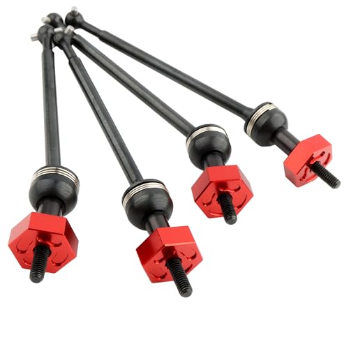 Front & Rear CVD Drive Shaft Axle Set and Wheel Nut Wheel Hub Compatible with 1/12 Scale AM-X12 AM-D12 Trucks RC Cars Truck