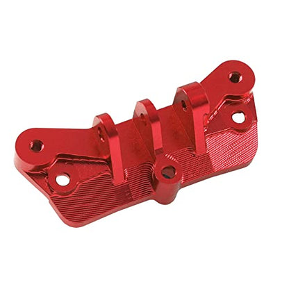 Aluminum Alloy Upper Tie Rod Mount Fixed Pull Rod Bracket Base Compatible with 1/8 Losi LMT 4WD Solid Axle RC Monster Car (Red) - color: Red