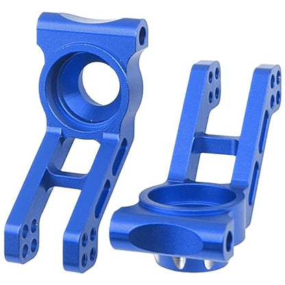 Metal Rear Axle Steering Knuckles, Rear Hub Carrier Rear Axle Cup Mount Upgrades Parts Compatible with Arrma 1/8 Infraction 4X4 MEGA/Vendetta 4X4 3S BLX RC Car (Blue)