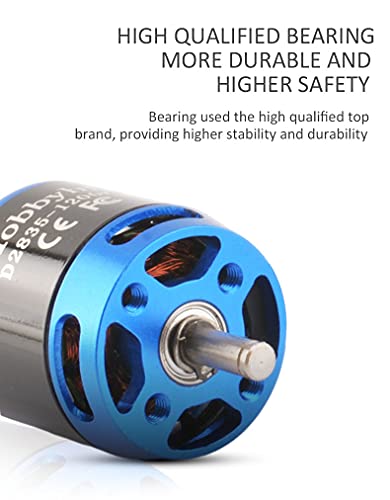 DIAMONDDYNAMICS Hobbyhh D2835 (2216) brushless Motor 1200kv Power 295W with 3.5mm Plug for DIY RC Glider Aircraft Plane and UAV, 2835-1200KV - size: 2835-1200KV