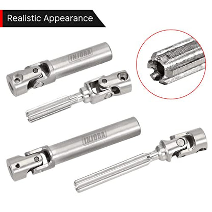 INJORA Stainless Steel D-Shaped Hole Drive Shaft for SCX24 JLU C10 Bronco