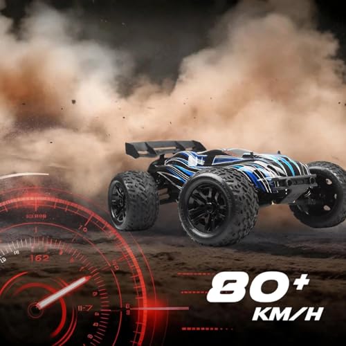 Jlbracing Cheetah 21101 1:10 RTR Brushless RC Truck, 80km/h High Speed with 120A ESC, 4WD Off-Road Monster Truck IPX7 Waterproof, Electric RC Car for Adults - All Terrain for Snow/Sand