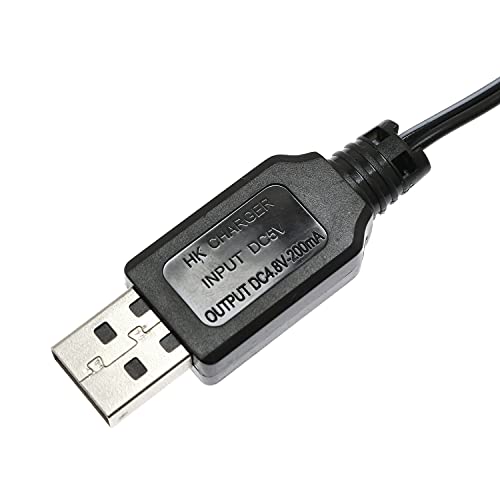 1PC USB Charger Power Adapter Cable for 4.8V NiCd or NiMH Battery 1:18 4WD Off Road Car Vehicle SM 2P USB 4.8V 2