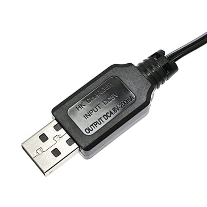 1PC USB Charger Power Adapter Cable for 4.8V NiCd or NiMH Battery 1:18 4WD Off Road Car Vehicle SM 2P USB 4.8V 2