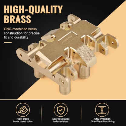 Hobbypark Brass Skid Plate Counterweight for Axial SCX30 1/30 RC Crawler, Heavy Weight Chassis Upgrade, Low Center of Gravity, Anti-Rollover, RC Crawler Brass Parts
