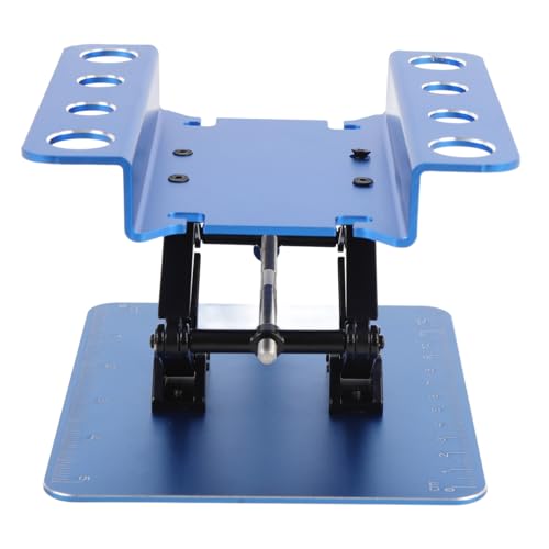RC Car Work Stand, Rotating and Stable Repair Platform, Height Adjustable for RC Car 1:8 and 1:10 (Blue) - color: Blue