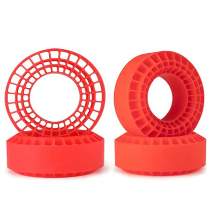 1.9 Inch Silicone Rubber Insert Foam Fit for 118-122mm 4.75" OD 1.9" Wheel Tires Inserts for 1/10 RC Crawler Accessories (Red) - color: Red
