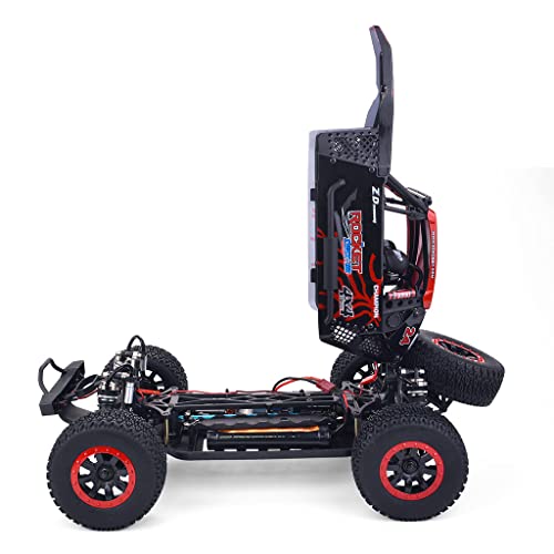1/10 Scale 4WD RC Car DBX-104 Desert Buggy, Brushed Motor High Speed Off-Road Remote Control Truck, 2.4GHz All Terrain Hobby Vehicle for Adults-RED