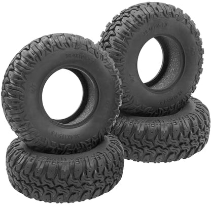ShareGoo 1.9 inch RC Crawler Tires Rubber Mud Tires OD 103mm Compatible with Axial SCX10 90046 AXI03007 Tamiya CC01 D90 1/10 RC Crawler 1.9'' Beadlock Wheel Rims