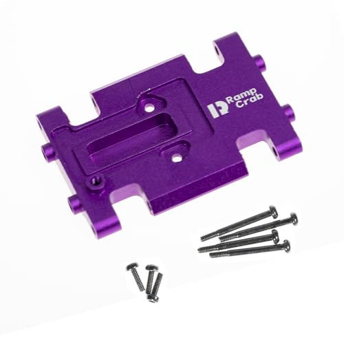 Skid Plate Transmission Mount for AX24, Aluminum Alloy Mount for AX24 XC-1, Upgrades Parts for 1/24 RC Crawler Car, Purple - color: Al-purple