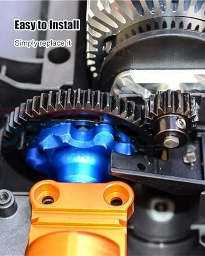 46T M1.0 Harden Steel Main Spur Gear with 23T Pinion Motor Gear Fit for Traxxas 1/10 Maxx 1/10 E-REVO 2.0 VXL 1/5 X-Maxx 1/7 XO-1 1/6 XRT Replace 6481X Hot Racing Spur Gear RC Cars Spare Parts - size: 46T+23T