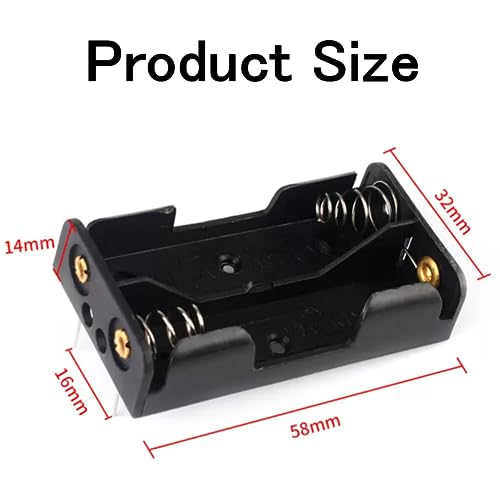10 Pcs AA Battery Holder 2 Cell PC Pin, Through Hole for PCB Mount Projects 2xAA 1.5V Battery Shell Case Box for Technology Production Toy Models Accessory DIY - size: 2AA PC pin