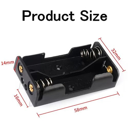 10 Pcs AA Battery Holder 2 Cell PC Pin, Through Hole for PCB Mount Projects 2xAA 1.5V Battery Shell Case Box for Technology Production Toy Models Accessory DIY - size: 2AA PC pin