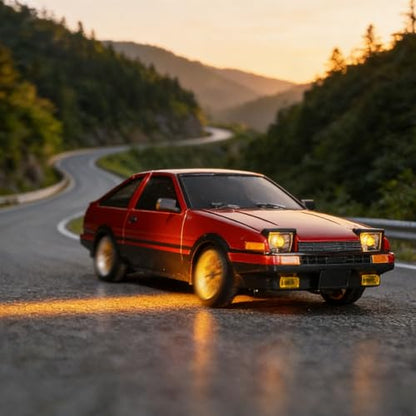 1/18 RC Drift Racing Car Rwd LDRC LD1801 Wireless Control Vehicle Gyroscope Light System Motor Servo ESC - color: Red