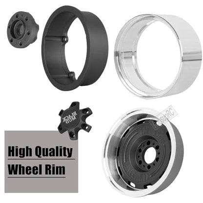 RC 2.2in Wheels&Wheel Rim Tires Beadlock Wheel for 1/10 SCX10 AMG 6x6 TRX4 Red cat Gen8 Red cat Everest gen 7 Pro.Aluminium Wheel Hub Rim Wheel Rim.Black(4PCS) - color: Black（4pcs）