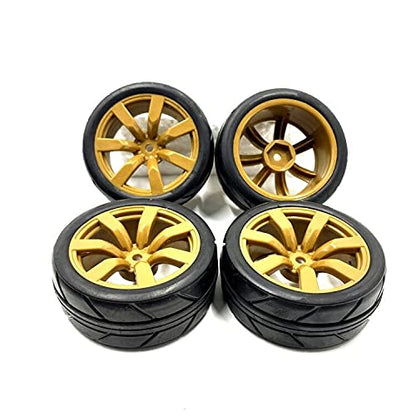 1/10 Scale OnRoad Rubber Tires & Wheels Rims Hex Hub 12mm(no glued) for RC Touring Car Tyre(4pcs/Set)